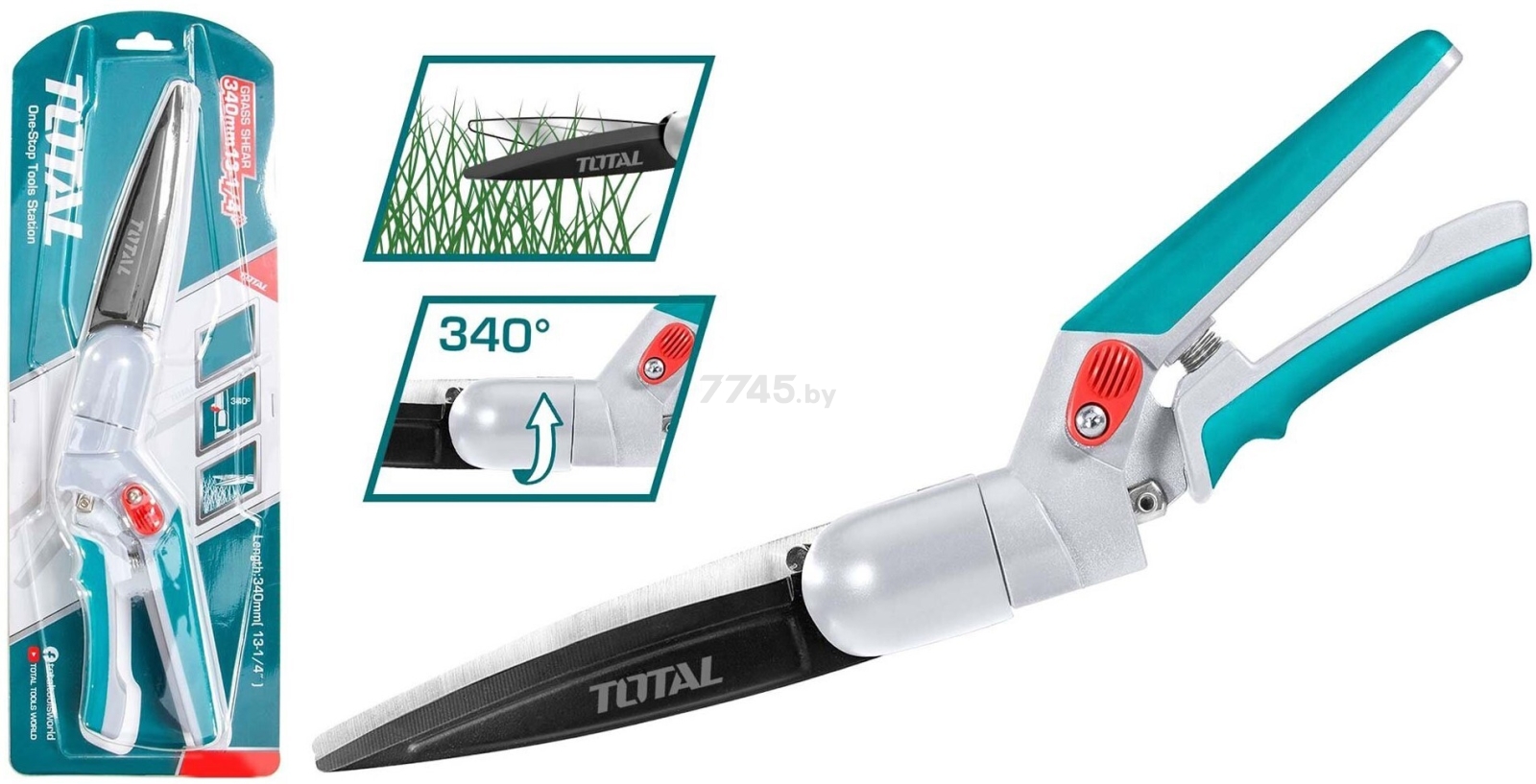 Ножницы для травы 340 мм TOTAL (THTGS60340)